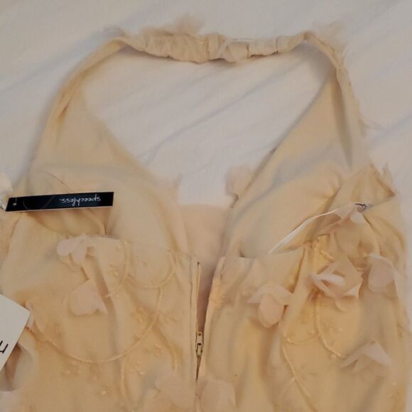 Speechless halter gown size 11  NWT peach - Picture 5 of 11